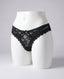 Lace T-back thong in black — Velvet lingerie