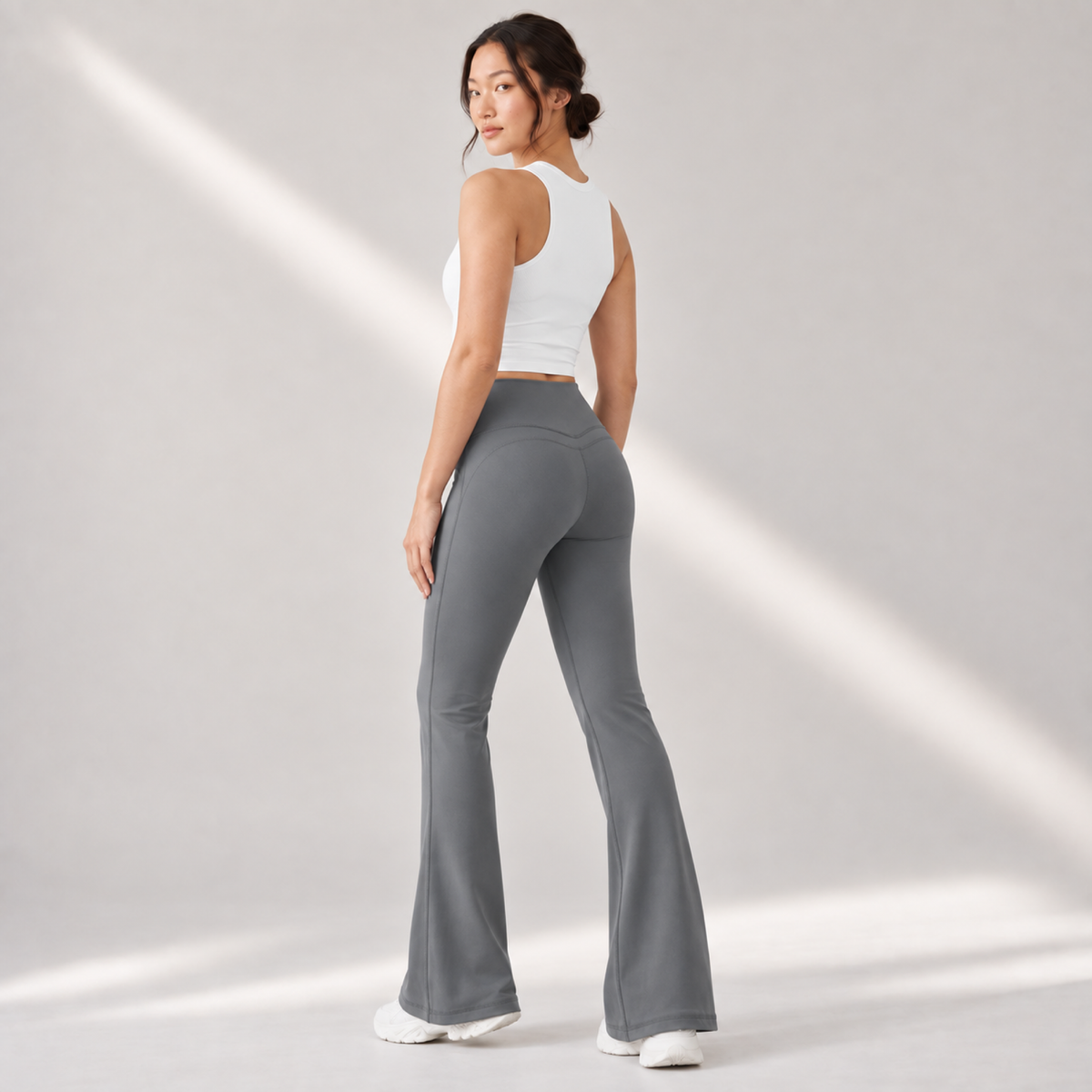 Velvet model | High-Rise Flared Yoga Pants | Dark Grey | high-rise-flared-yoga-pants-dark-grey-side-v5-1x1.png