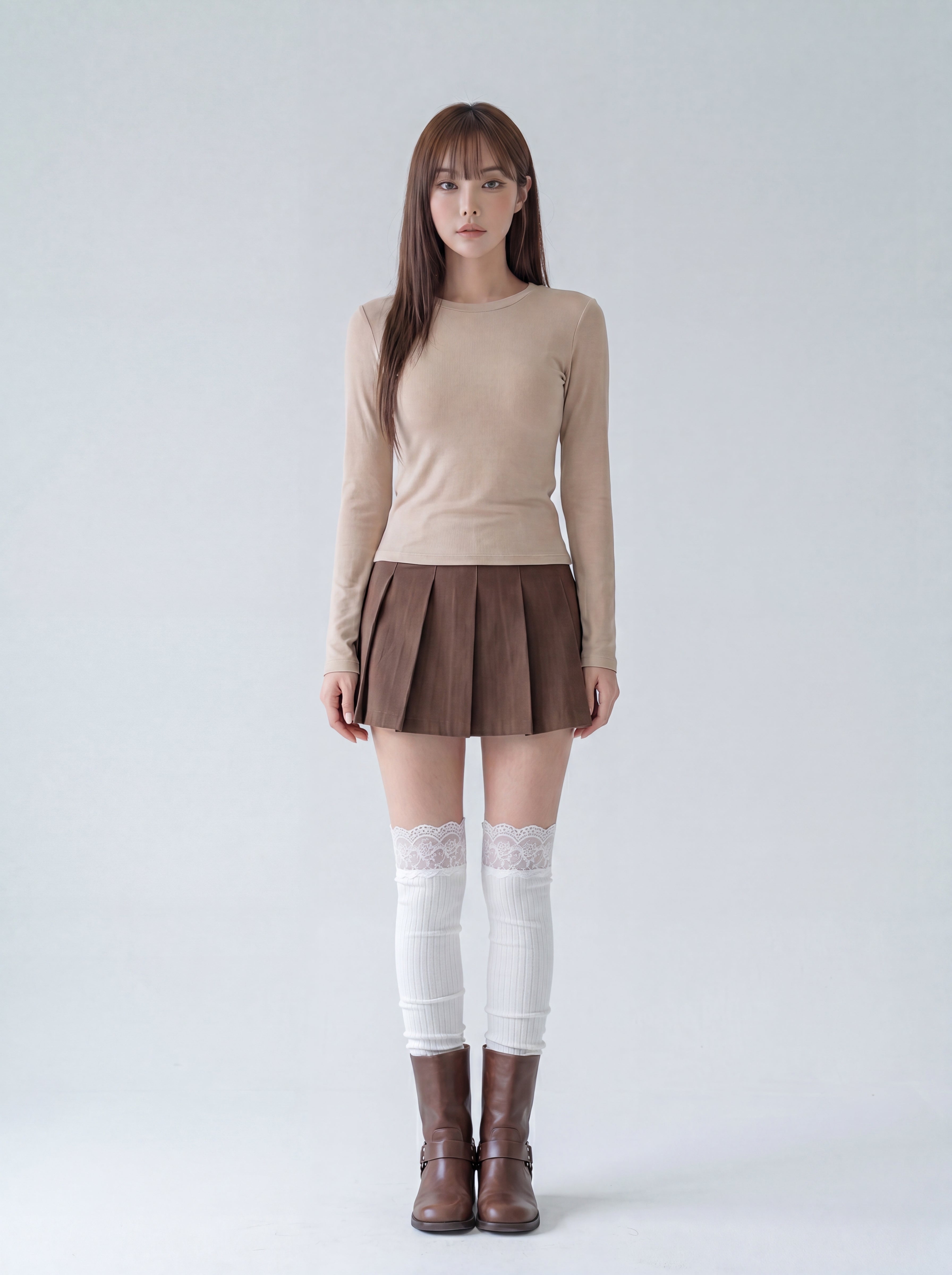 Lace-top thigh-high stockings — Velvet legwear 主圖