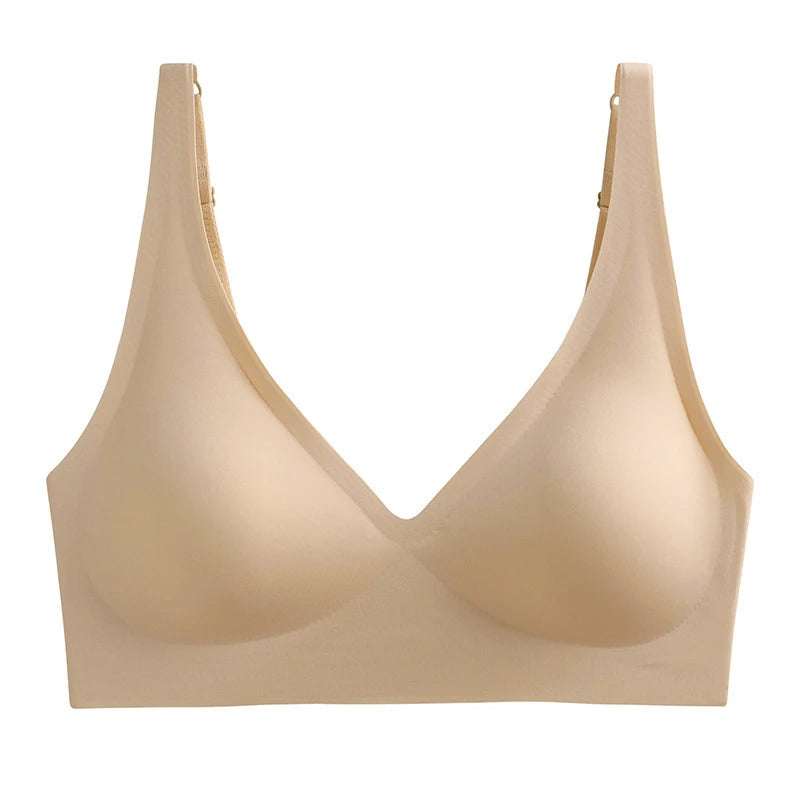 Seamless V-Neck Push-Up Bra