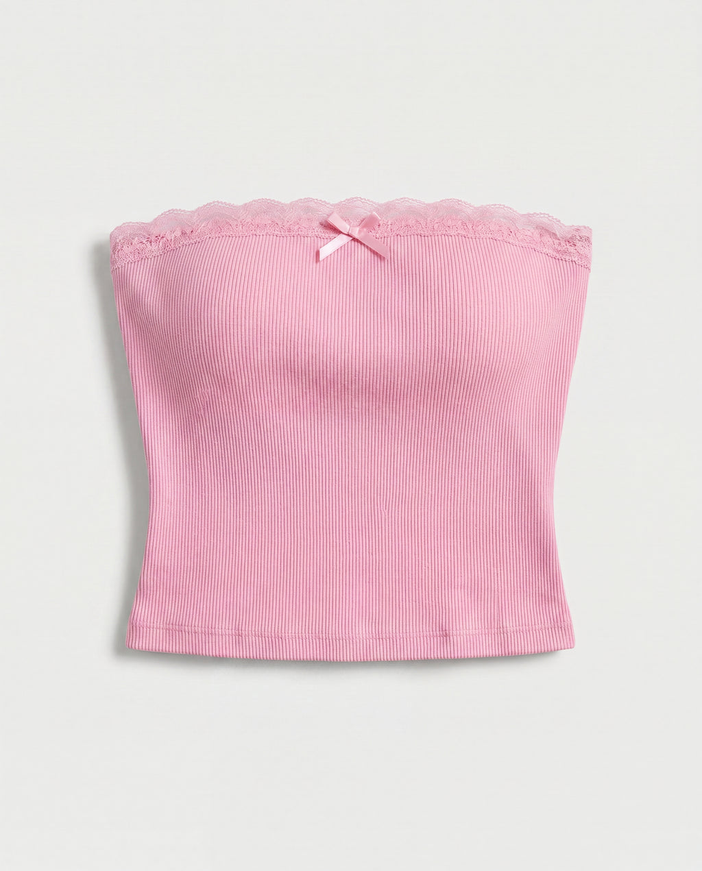 Lace-Trim Vintage Tubetop & Short