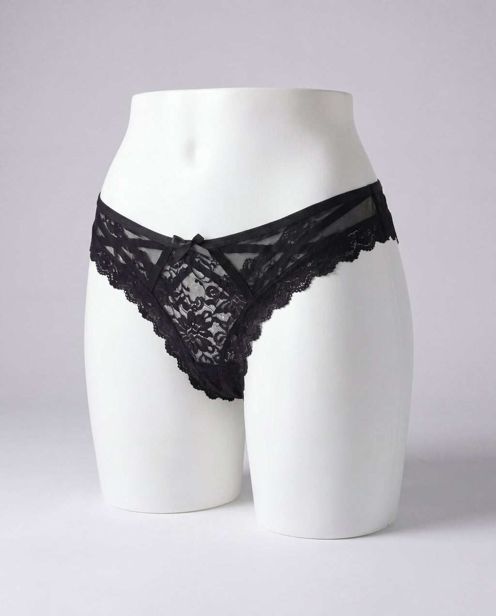 Lace T-back thong in black — Velvet lingerie