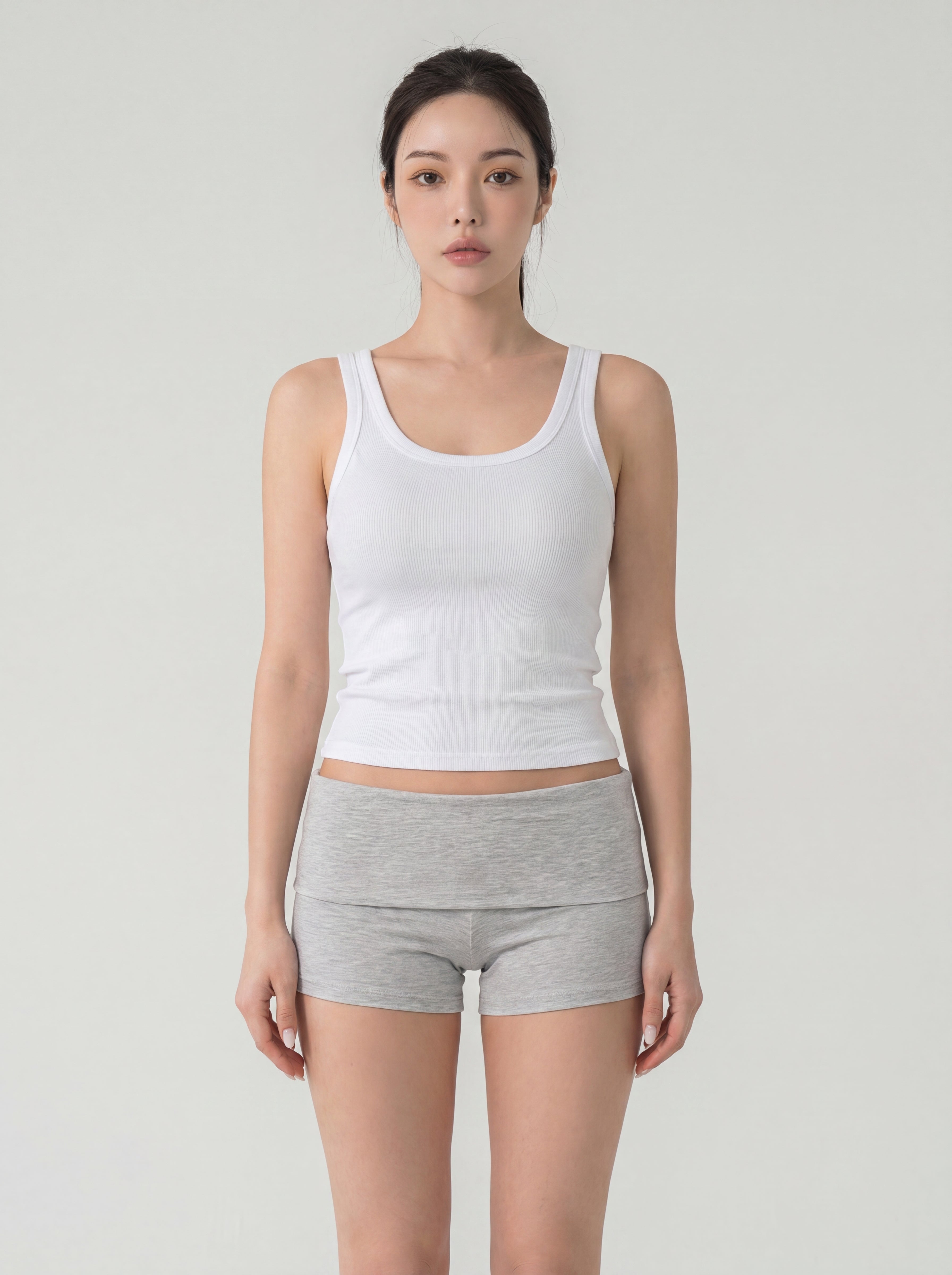 Fold-over waist lounge shorts — Velvet loungewear 主圖